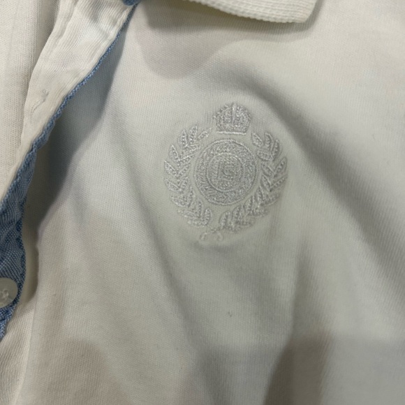 Liz Claiborne White Fitted Polo Button Down Shirt - Picture 3 of 4